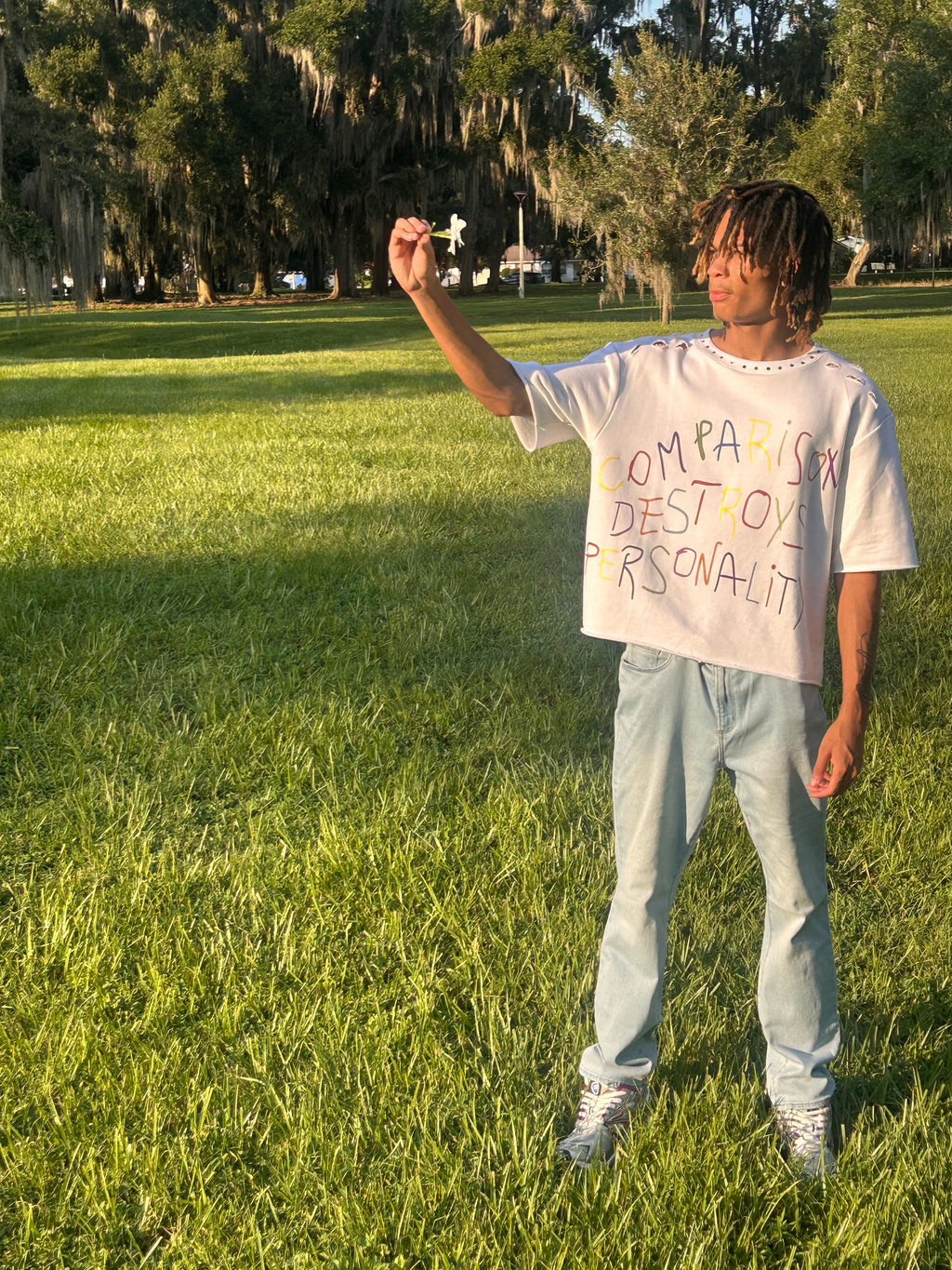 “Comparison destroys personality” shirt