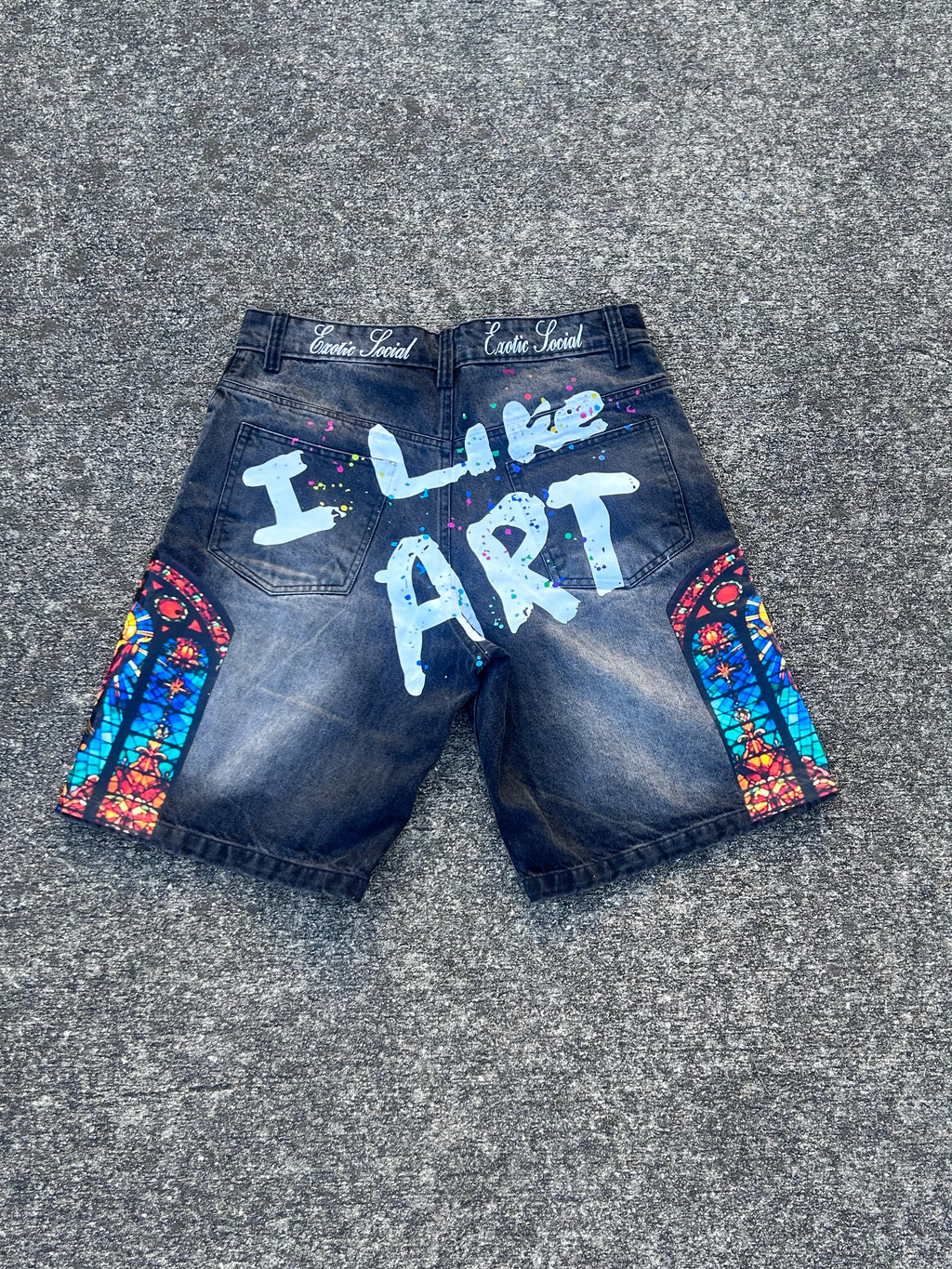 “I Like Art” religion Jorts