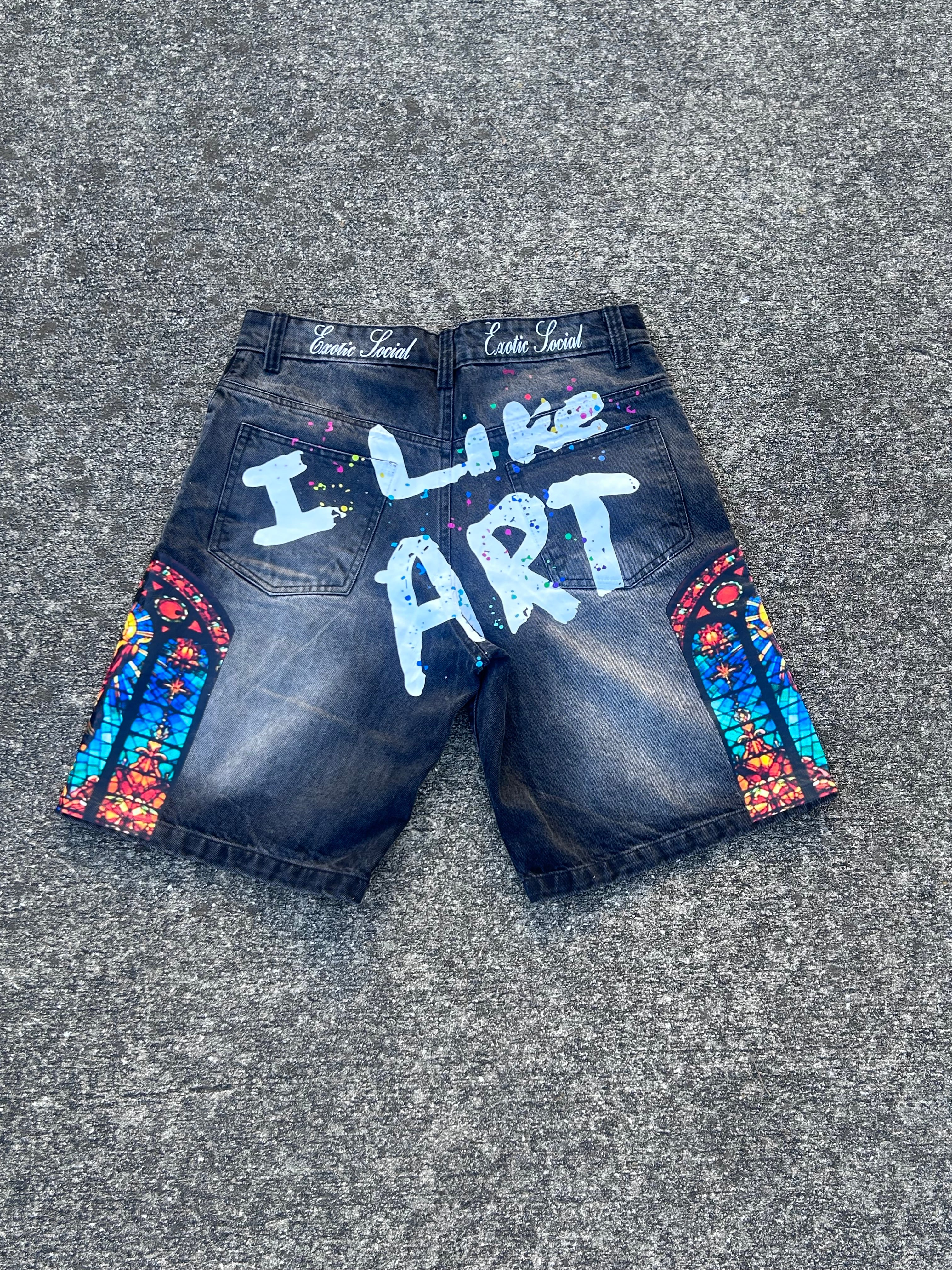 “I Like Art” religion Jorts